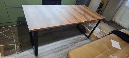 Стол Лота Лофт 120 32 мм бетон / черный матовый фото покупателя 201