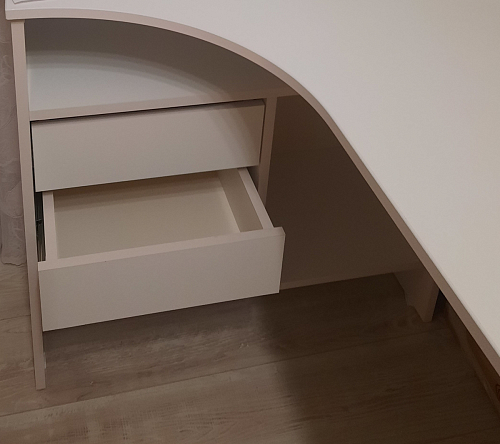 Письменный стол СПм-25 левый белый  - Уцененный экземпляр фото покупателя 14