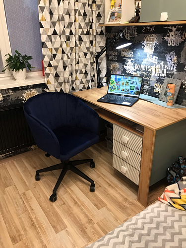 Компьютерное кресло Тибо confetti chocolate / белый фото покупателя 175