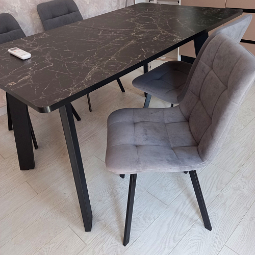 Комплект стульев Чилли 4 шт темно-серый / черный фото покупателя 325