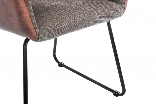 Стул Stef grey / dark red