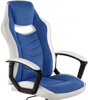 Компьютерное кресло Gamer белое / синее
