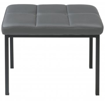 Банкетка Дион кожзам темно-серый / черный матовый