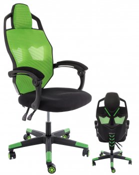 Компьютерное кресло Knight черное / зеленое