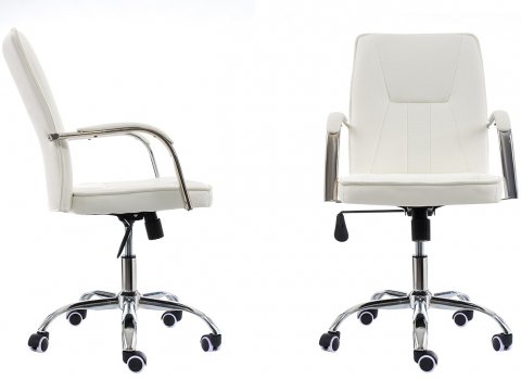 Компьютерное кресло Nadir белое  - Уцененный экземпляр