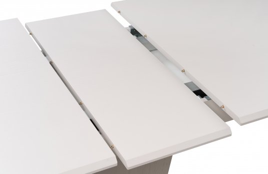 Стол на тумбе Валмиера мускат структурный / массив латте