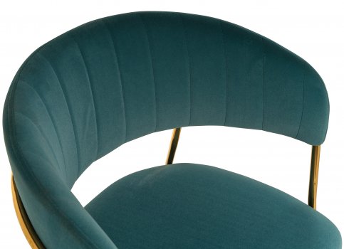 Стул на металлокаркасе Kamelia green / gold