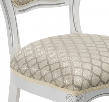 Деревянный стул Лауро патина серебро / бежевый