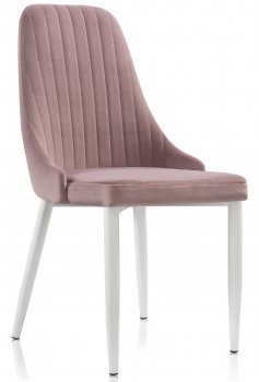 Стул на металлокаркасе Kora light purple / white