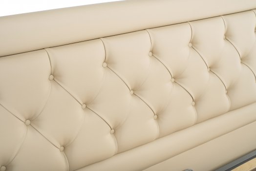 Кровать двуспальная №246 с ПМ 160 х 200 см МК 52 слоновая кость