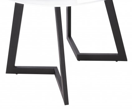 Стеклянный стол Алингсос 100(140)х100х76 белый / белая шагрень